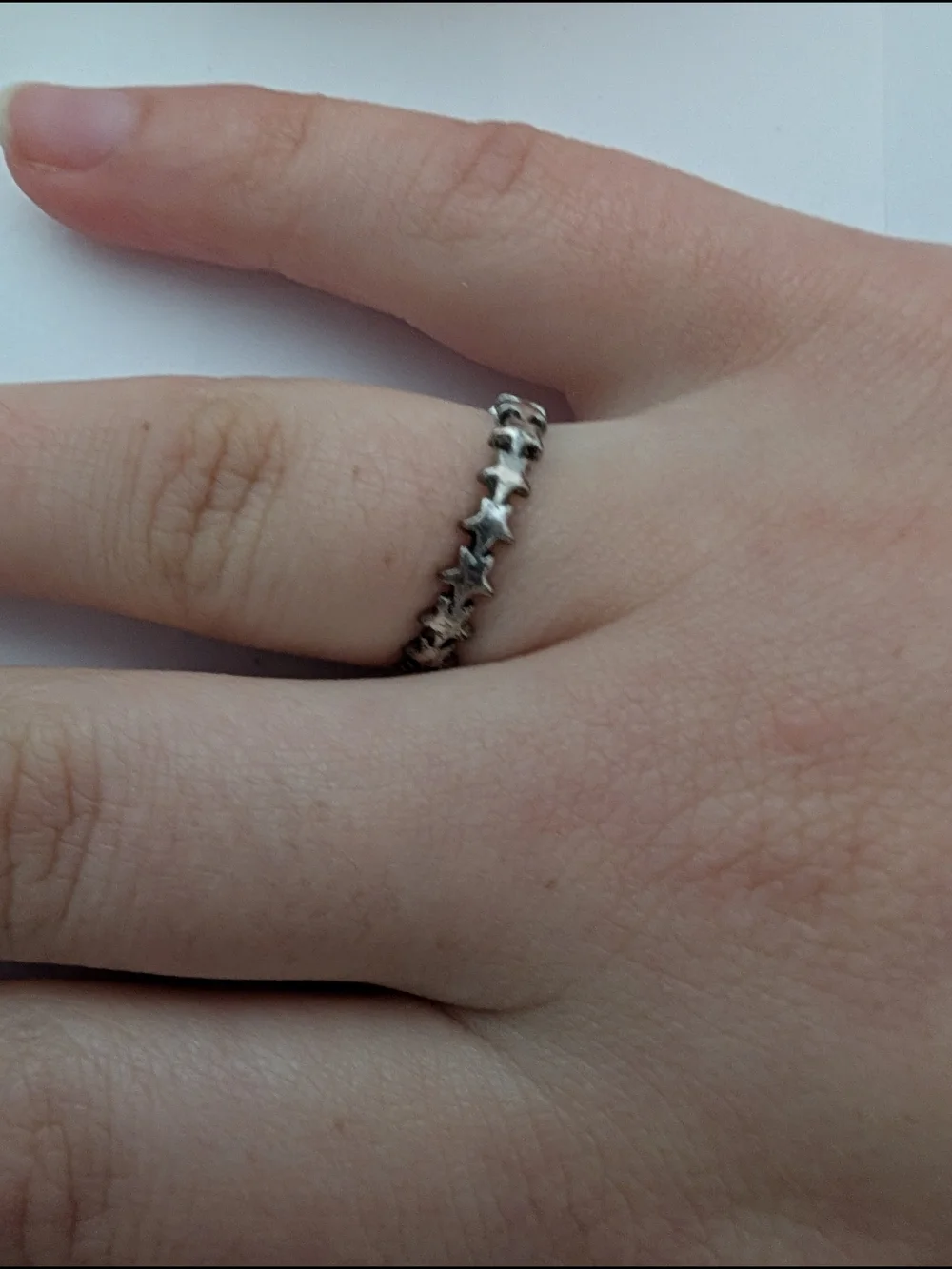 Sterling Silver Star Band Ring
